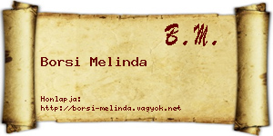 Borsi Melinda névjegykártya